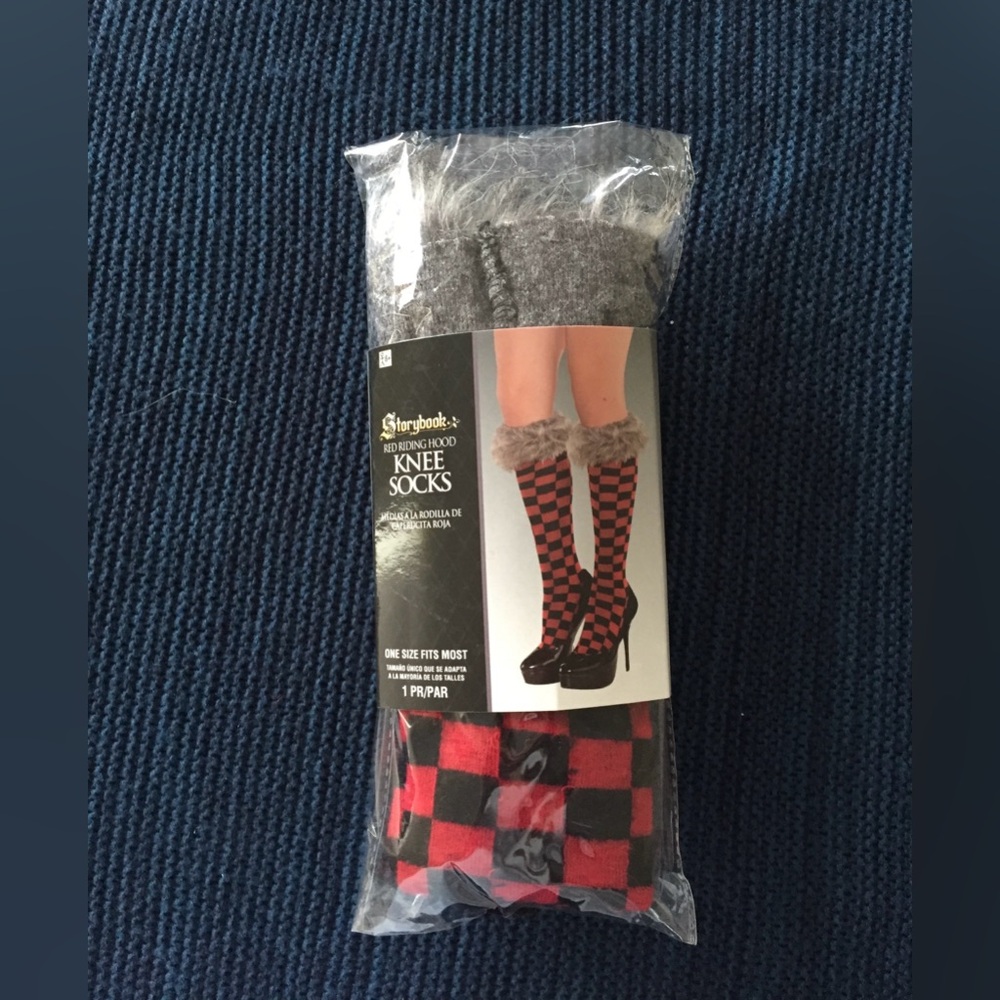 Storybook Little Red Riding Hood Halloween Accessories Woman’s High-knees Socks